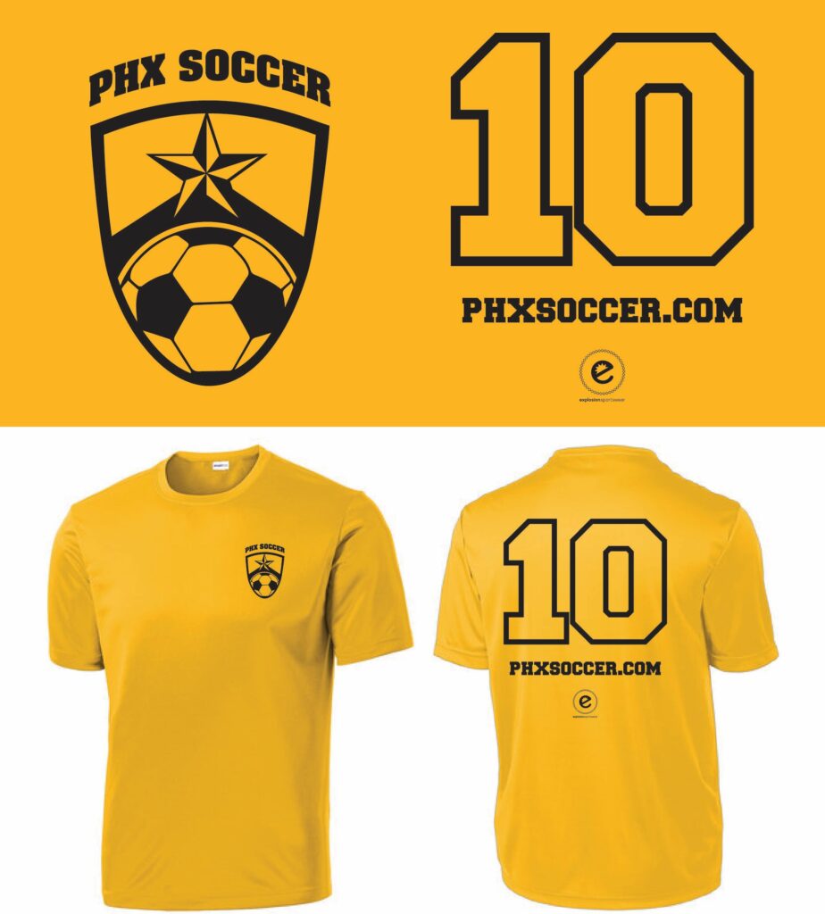 Gold soccer jersey